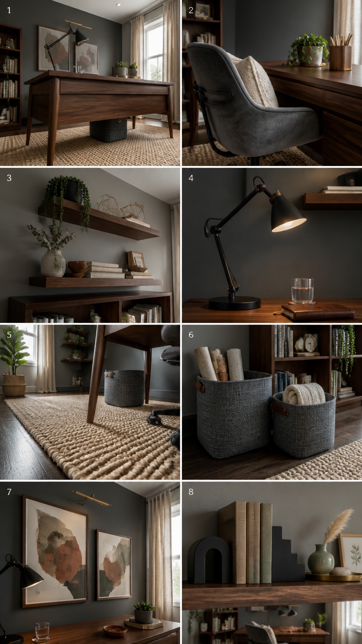 slate gray dark walnut