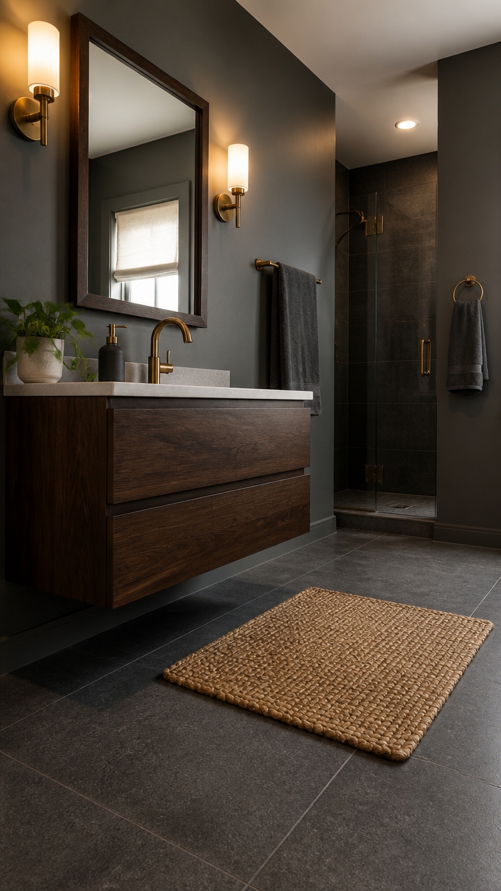 slate gray dark walnut