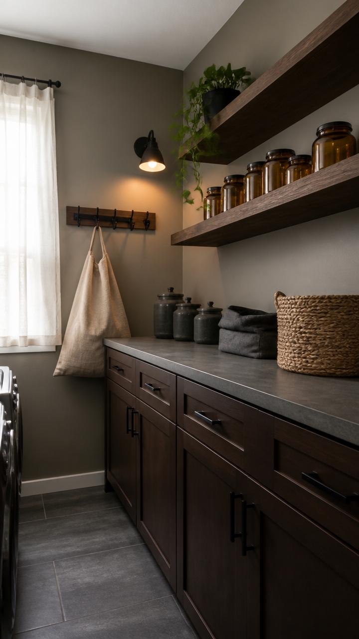 slate gray dark walnut