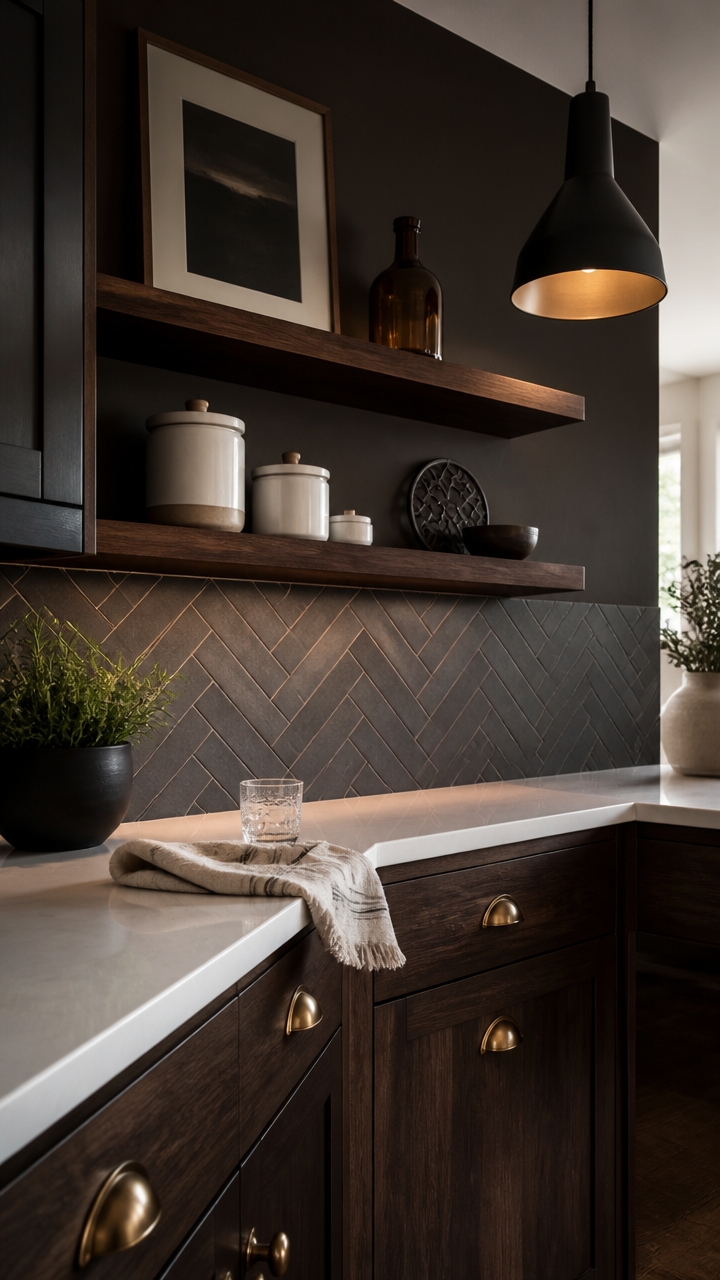 slate gray dark walnut