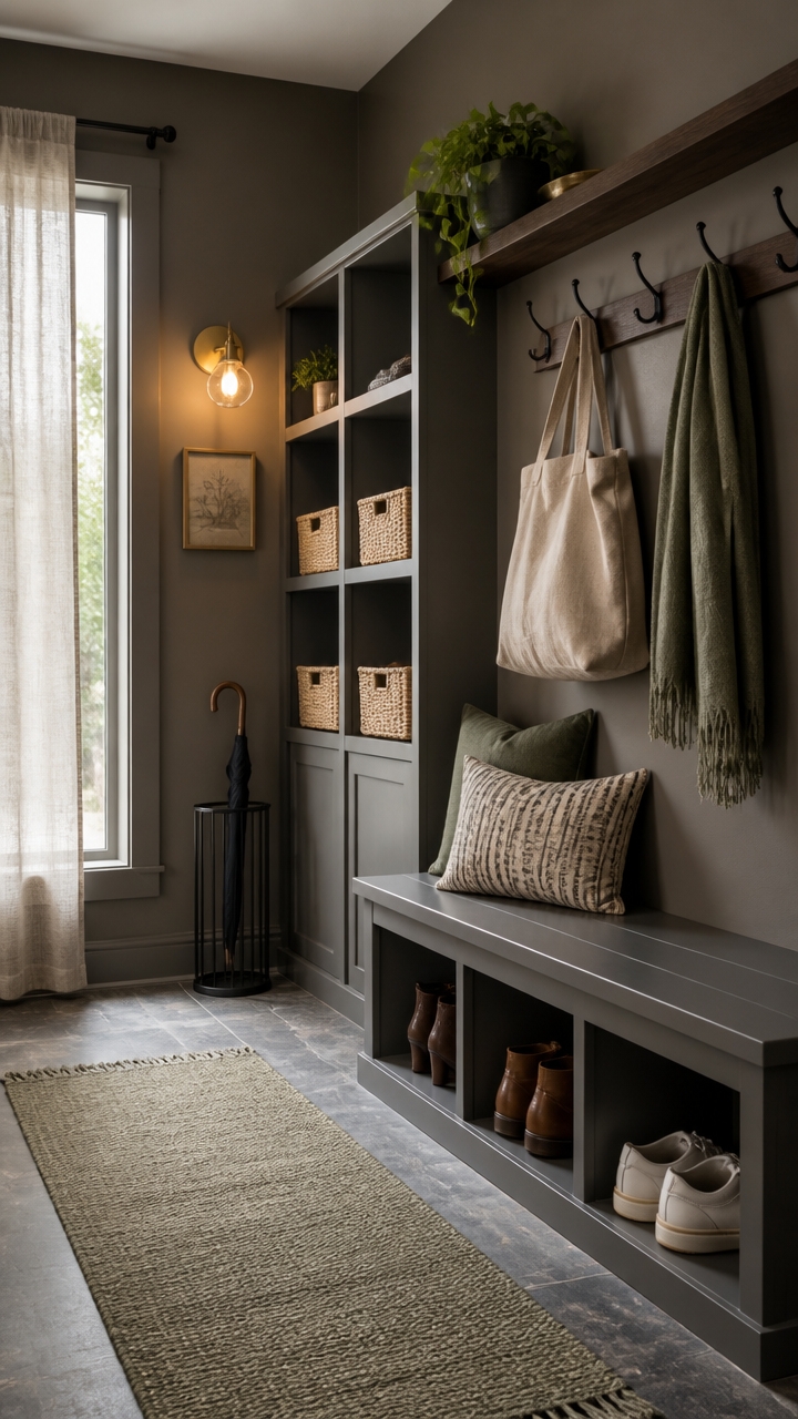 slate gray mudroom color guide