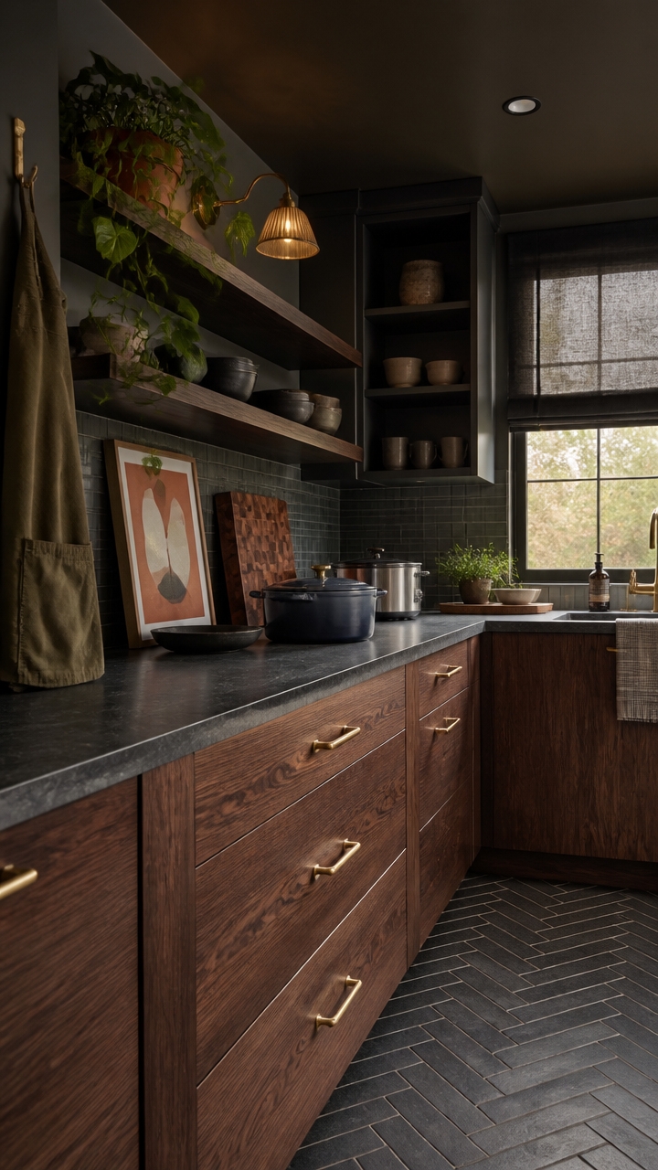 slate gray walnut kitchen essentials