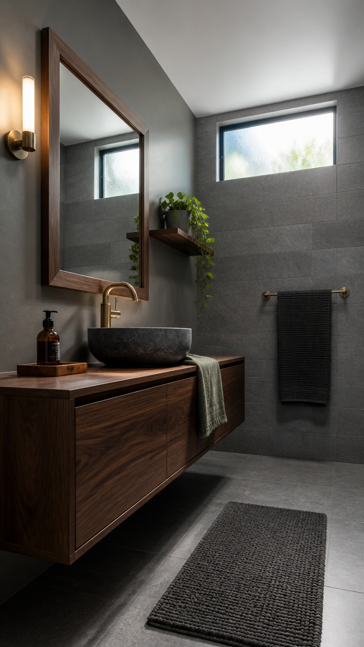slate gray walnut warmth
