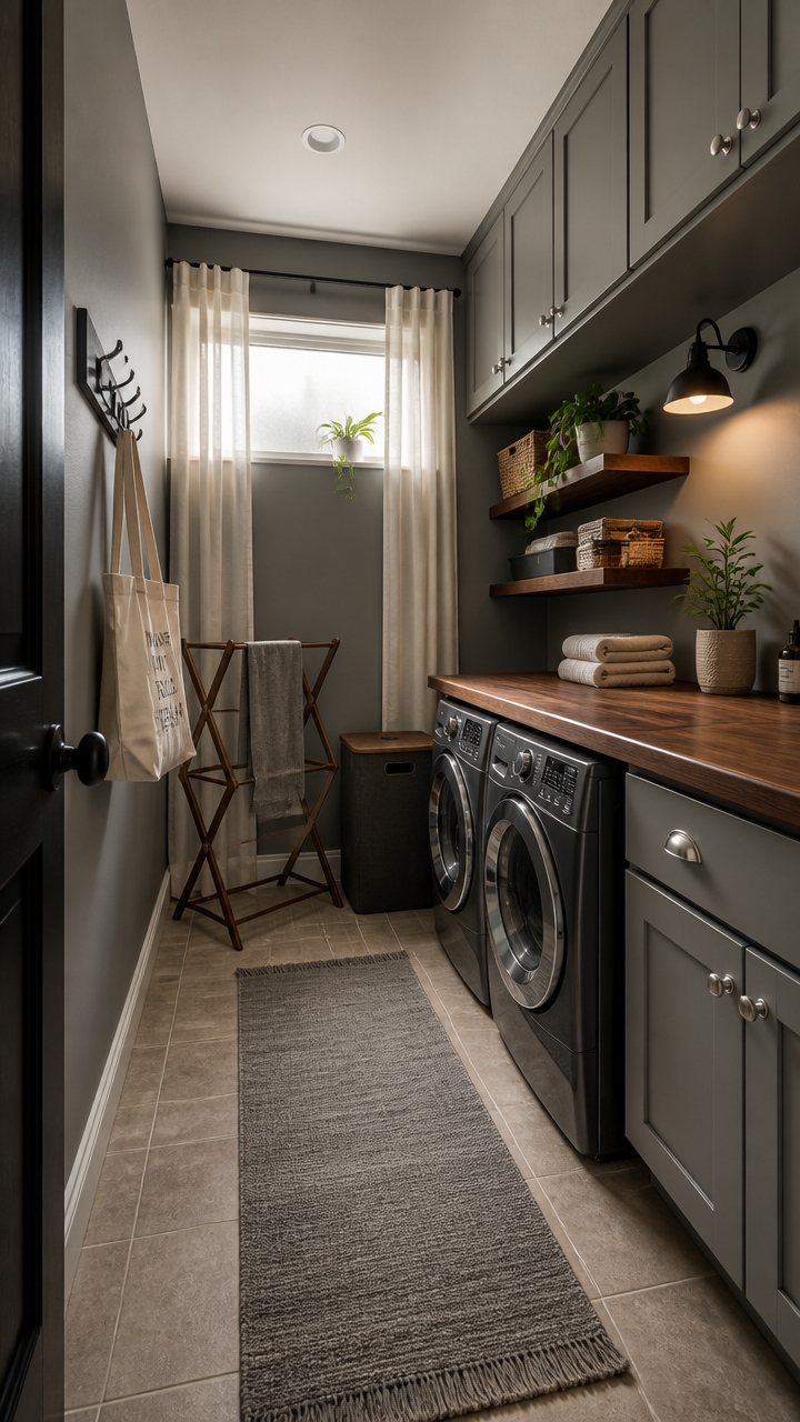 slate gray with walnut