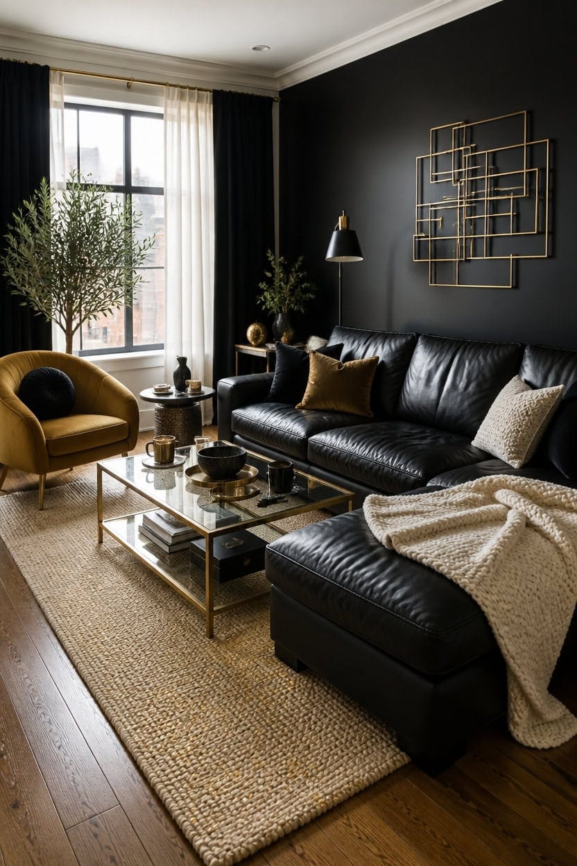 sleek black gold contrast sleek black gold contrast