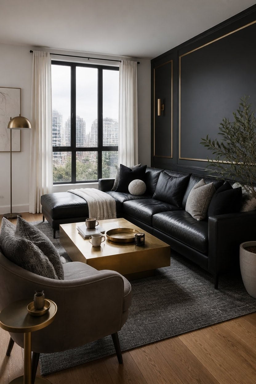 sleek black gold palette