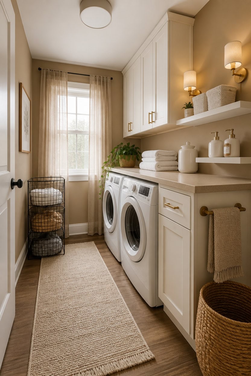 soft white laundry accents