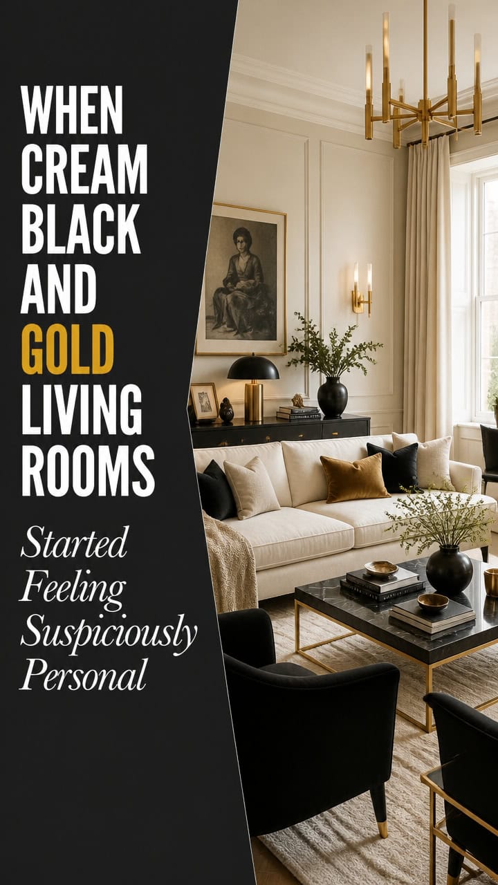 suspiciously personal black gold interiors