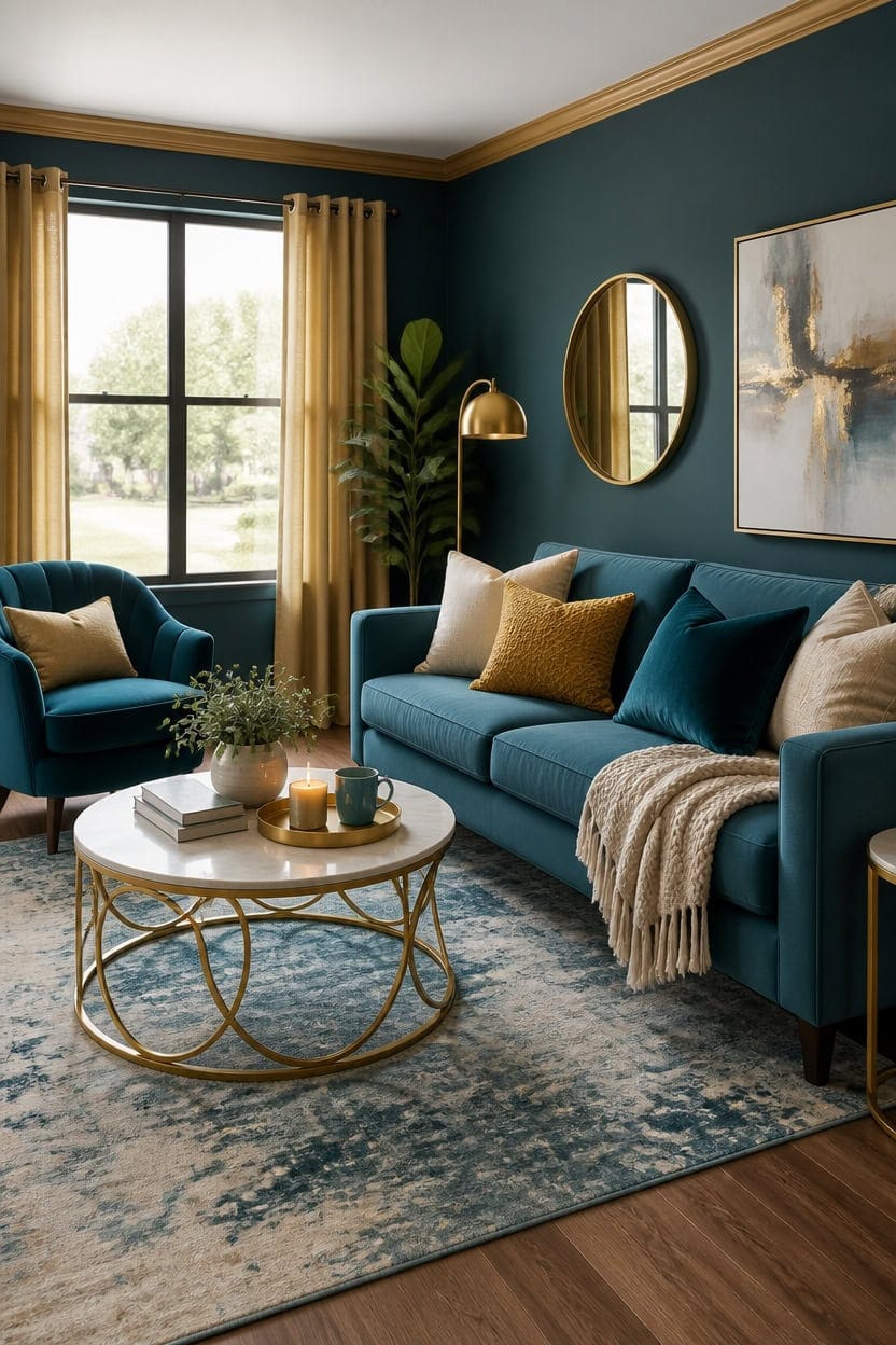 teal gold budget d cor