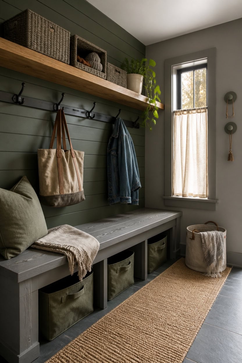 textured gray and green warmth