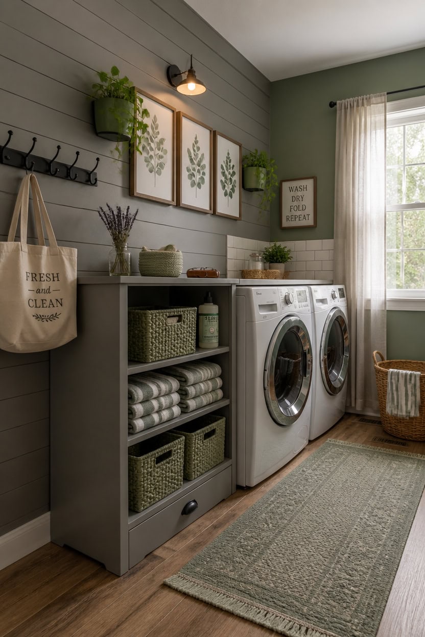 textured laundry room wall treatments