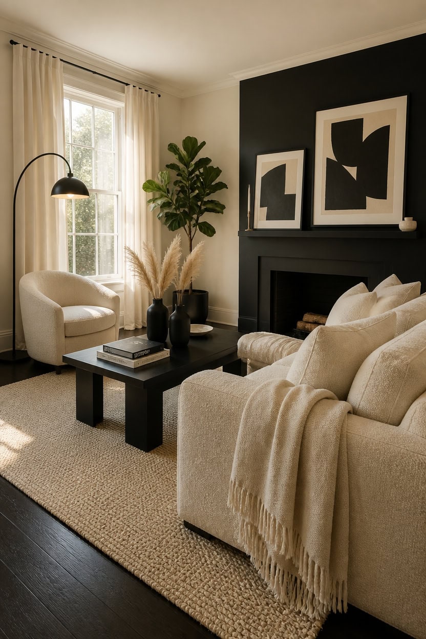 timeless black and cream design