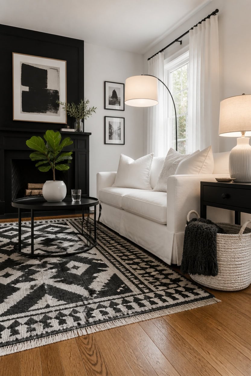 timeless high contrast textured design