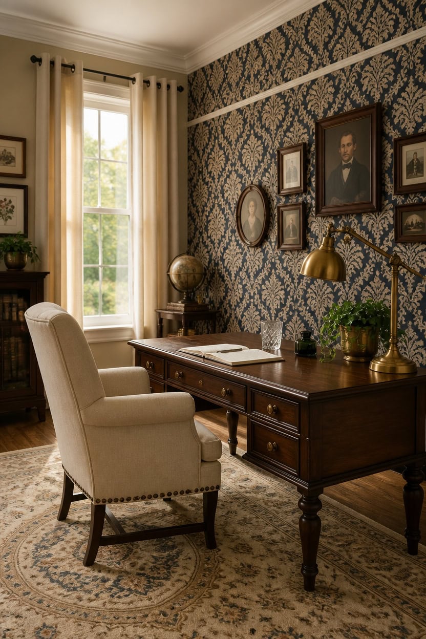 timeless two tone vintage wallpaper