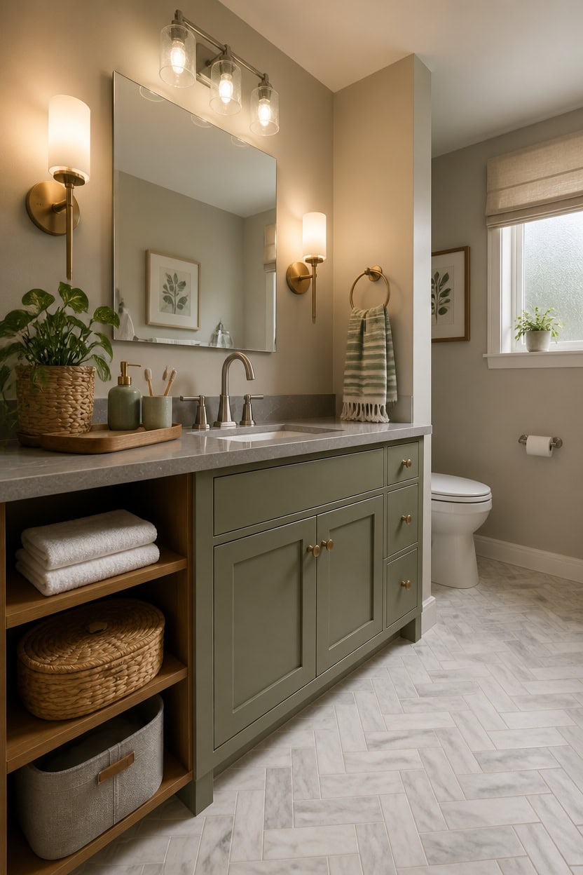warm 2700k bathroom lighting