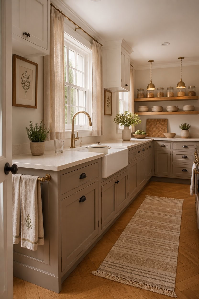 warm beige cashmere kitchen