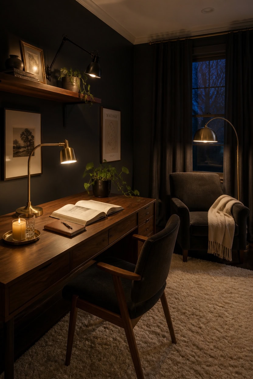 warm brass adjustable reading lamps