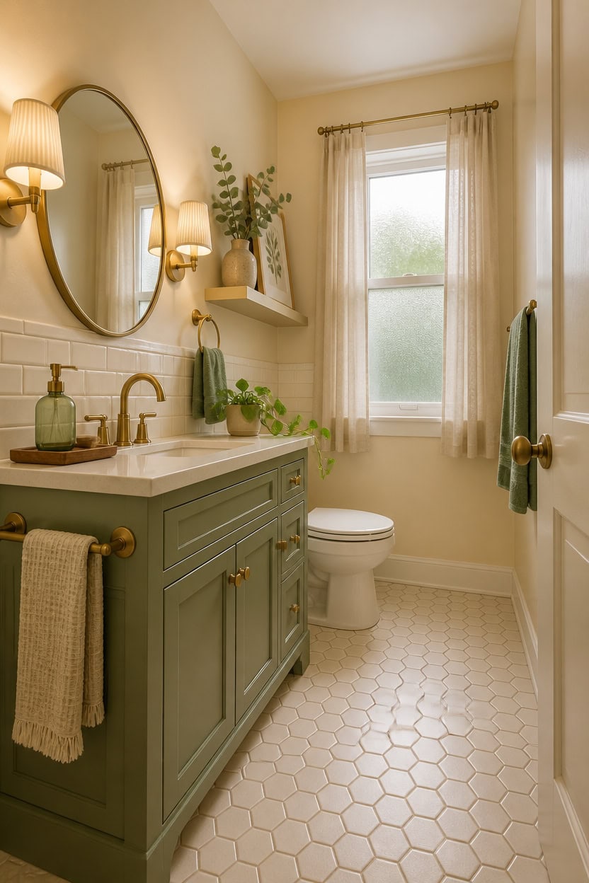 warm cream balances green