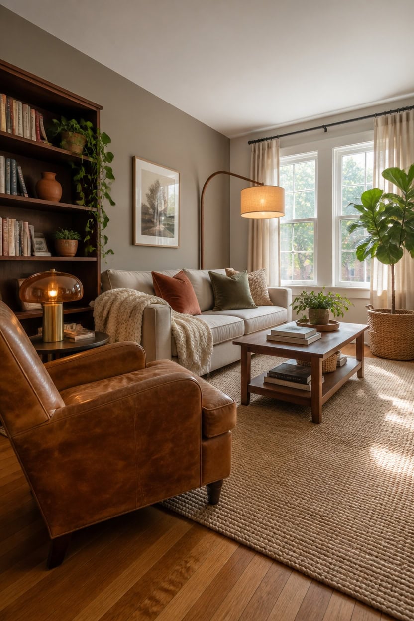 warm layered cozy apartment living