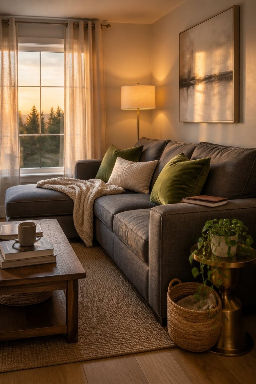 warm lighting highlights gray