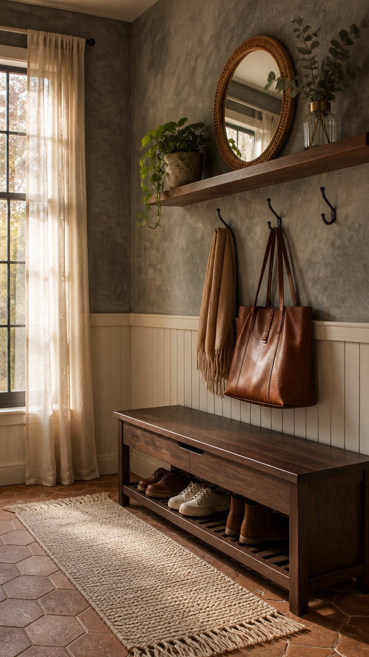 warm matte slate walls