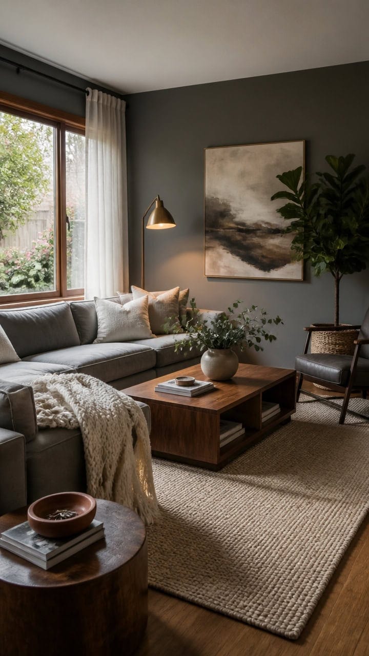 warm textures balance gray