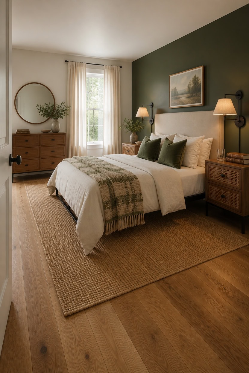 warm walnut black accents