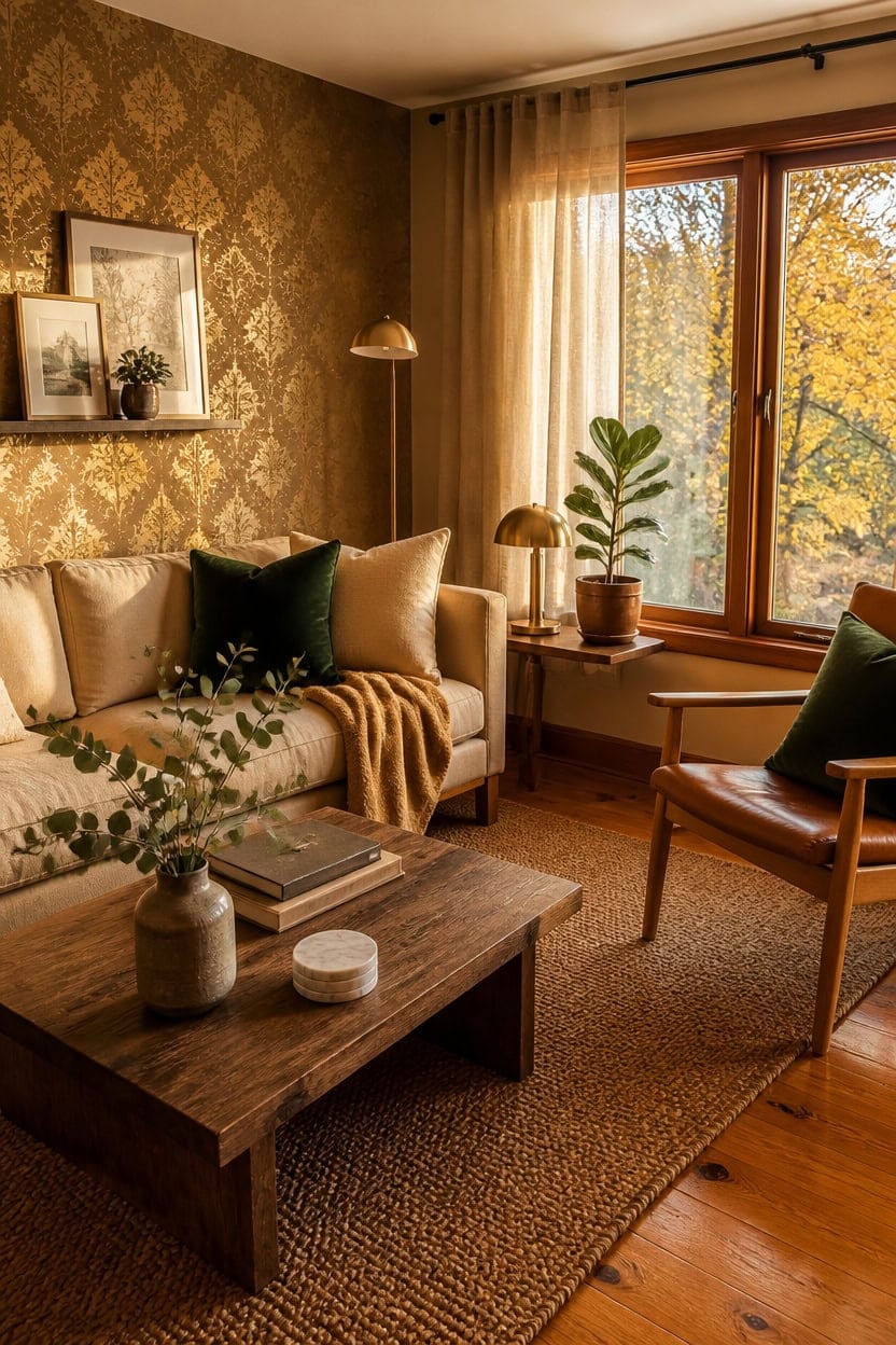 warm wood counterpoint gold