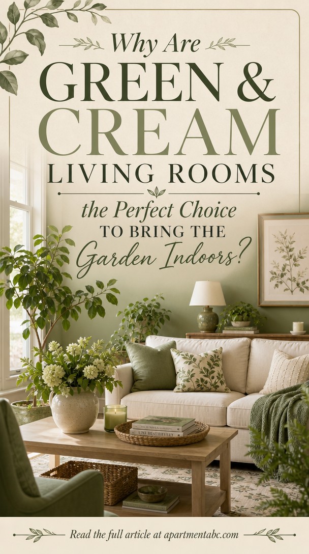 Why Are Green & Cream Living Rooms the Perfect Choice to Bring the Garden Indoors? — Pinterest Pin
