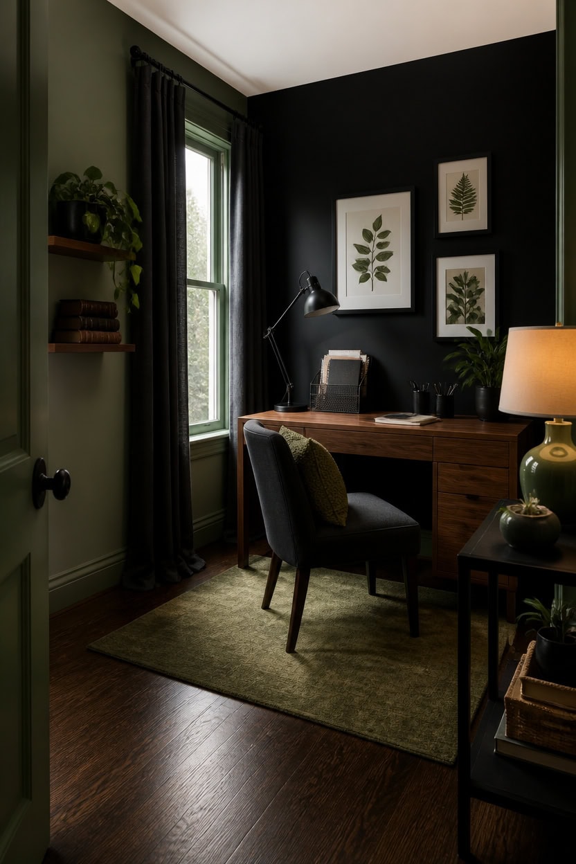 anchor black soften with green