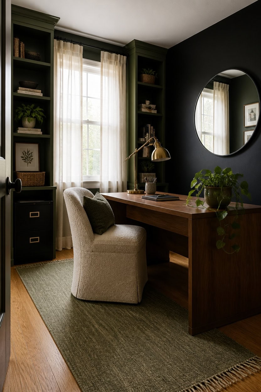 balance dark accents with daylight