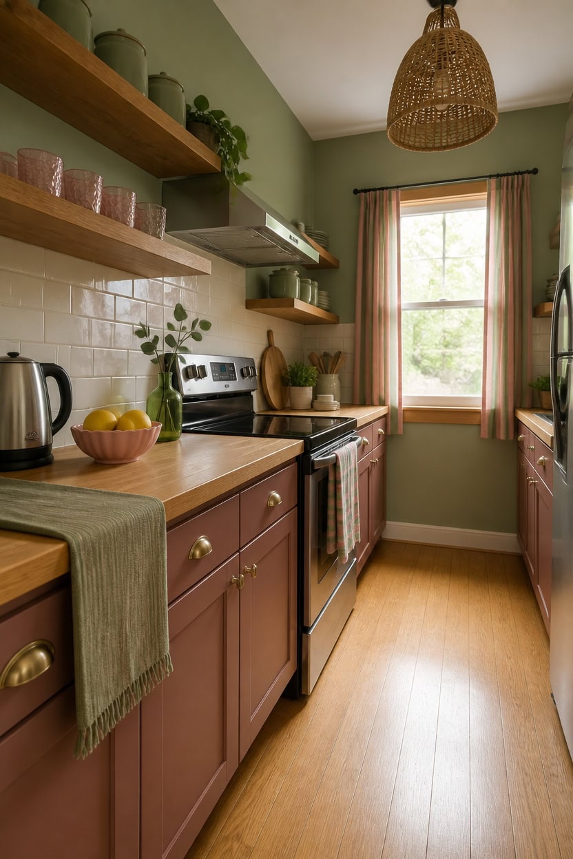 budget friendly pink and green makeover