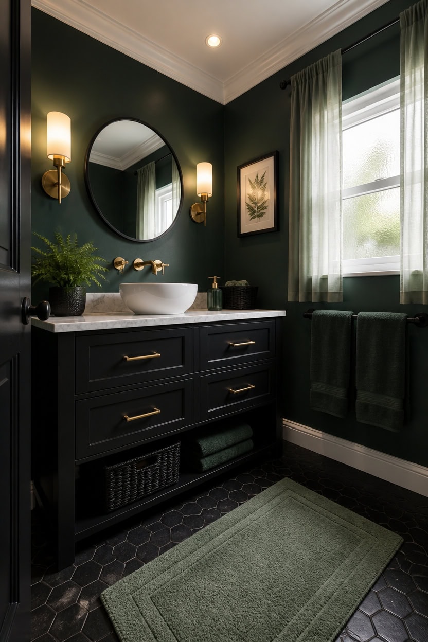deep green matte black luxury