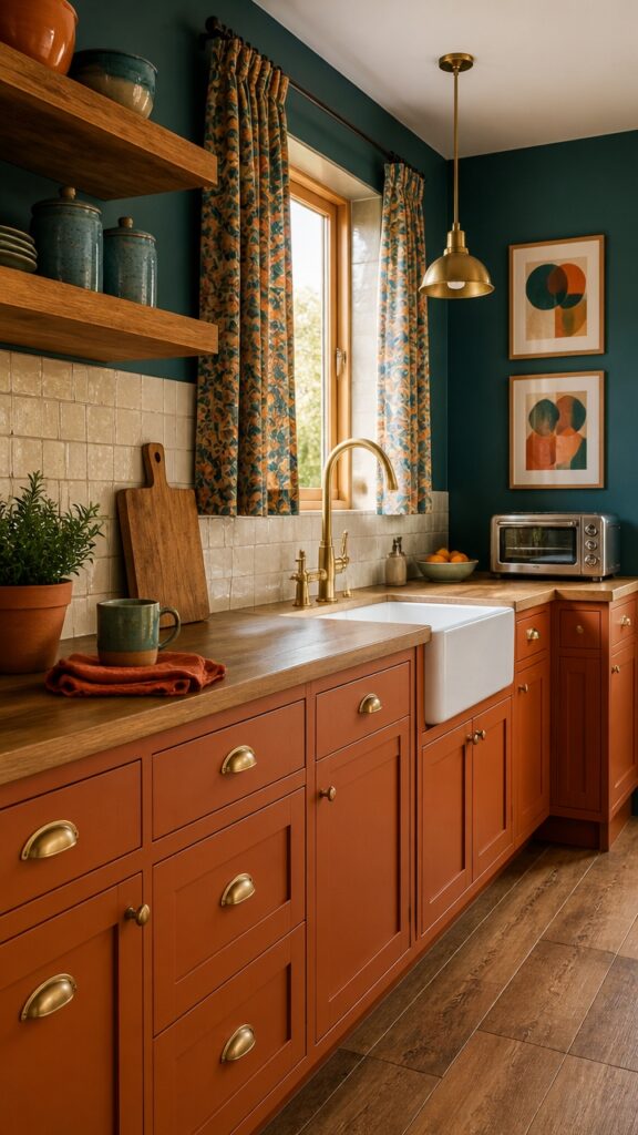 When Deep Teal & Burnt Orange Meets the Kitchen: For Forever Wandering Spirits