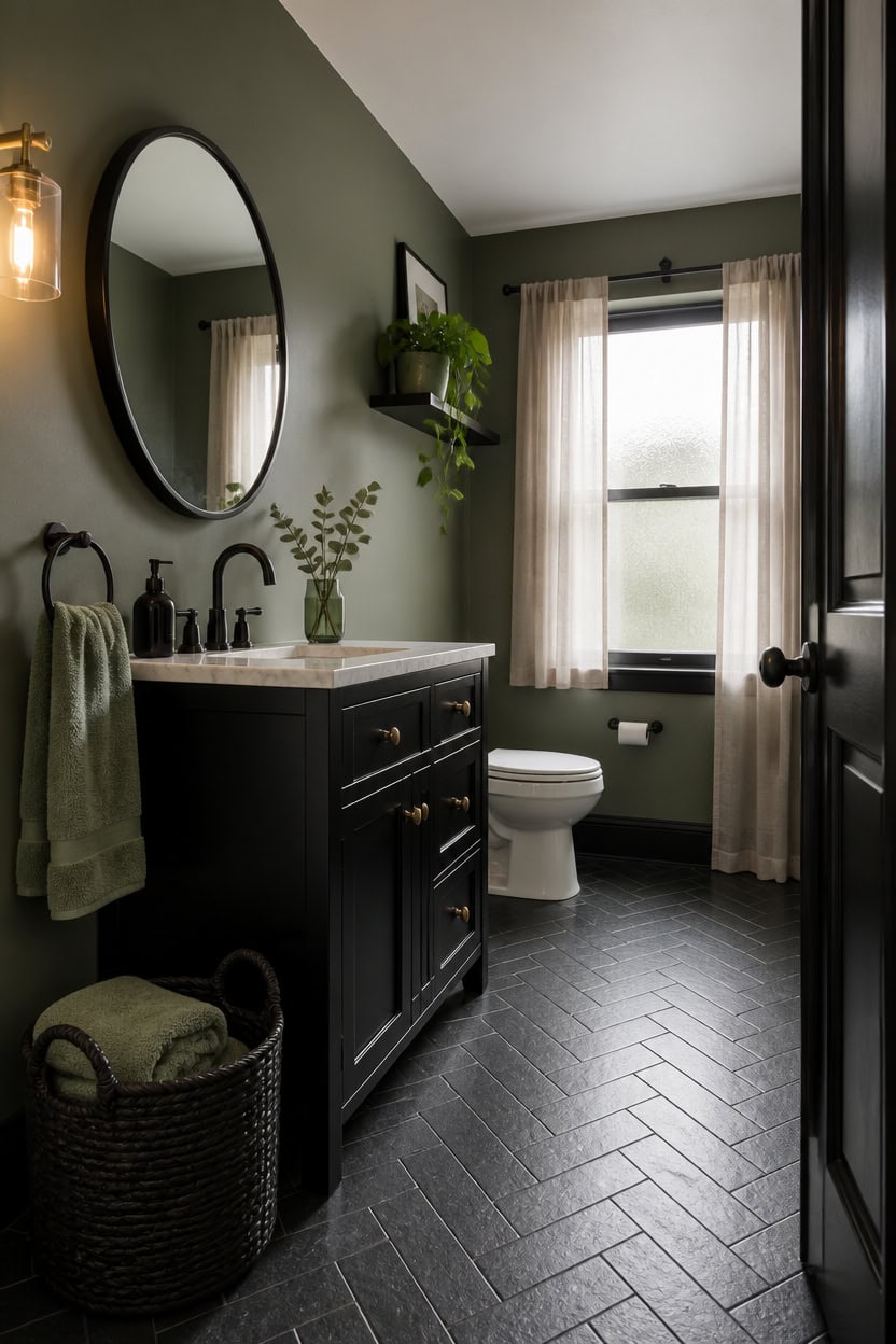 matte green glossy black accents