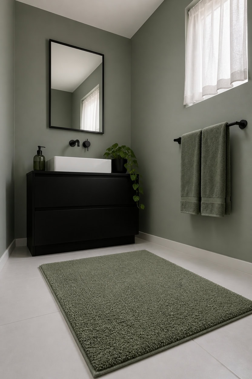 muted green matte black
