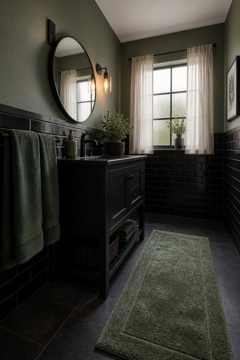 muted sage green pairing