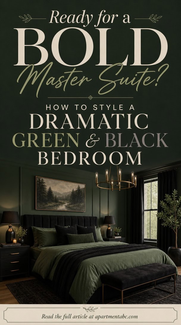 Ready for a Bold Master Suite? How to Style a Dramatic Green & Black Bedroom