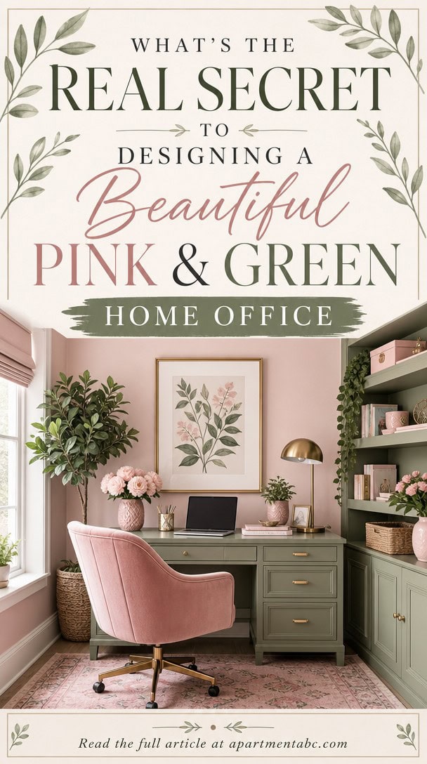 What’s the Real Secret to Designing a Beautiful Pink & Green Home Office?