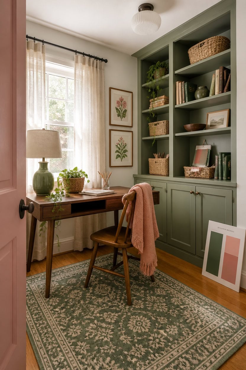 pink and green sampling