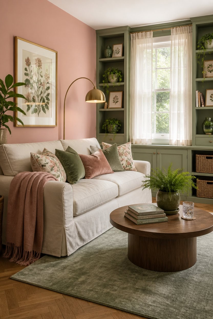 pleasant pink and green