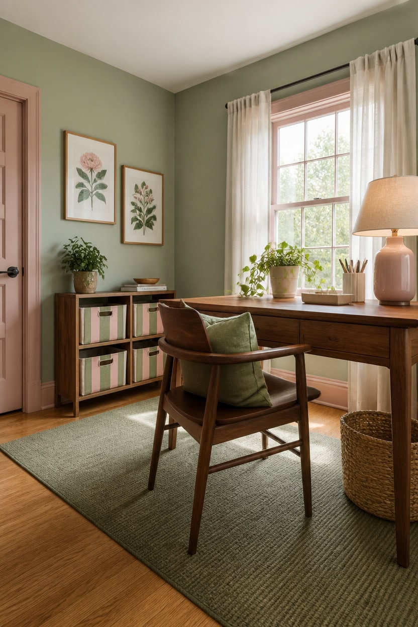 seventy thirty pink green balance