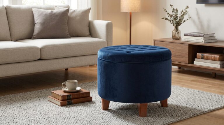 10 Best Navy Blue Velvet Ottomans for 2026 (Chic & Cozy Picks)