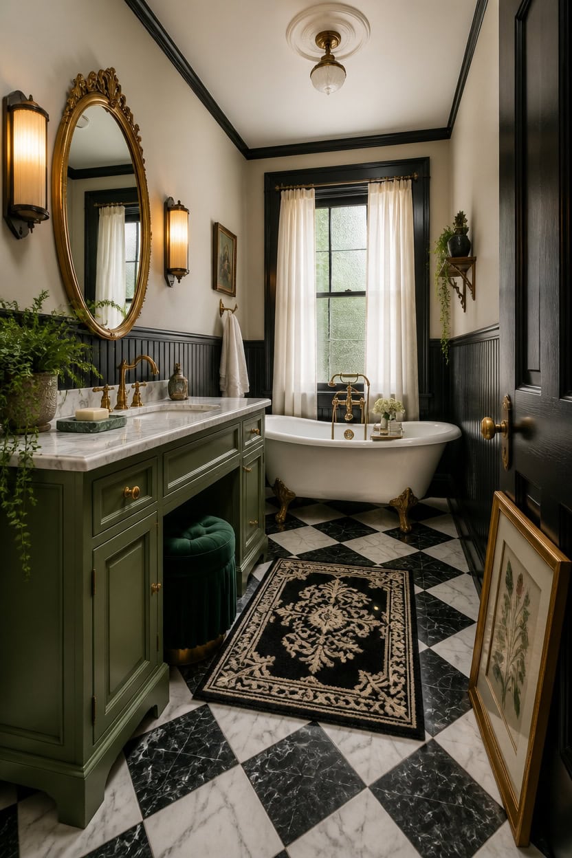 vintage emerald and black glamour