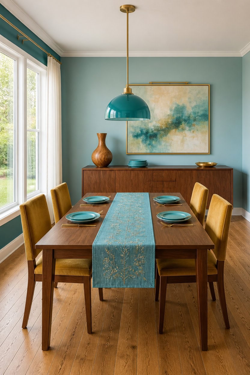 aegean teal meets province blue