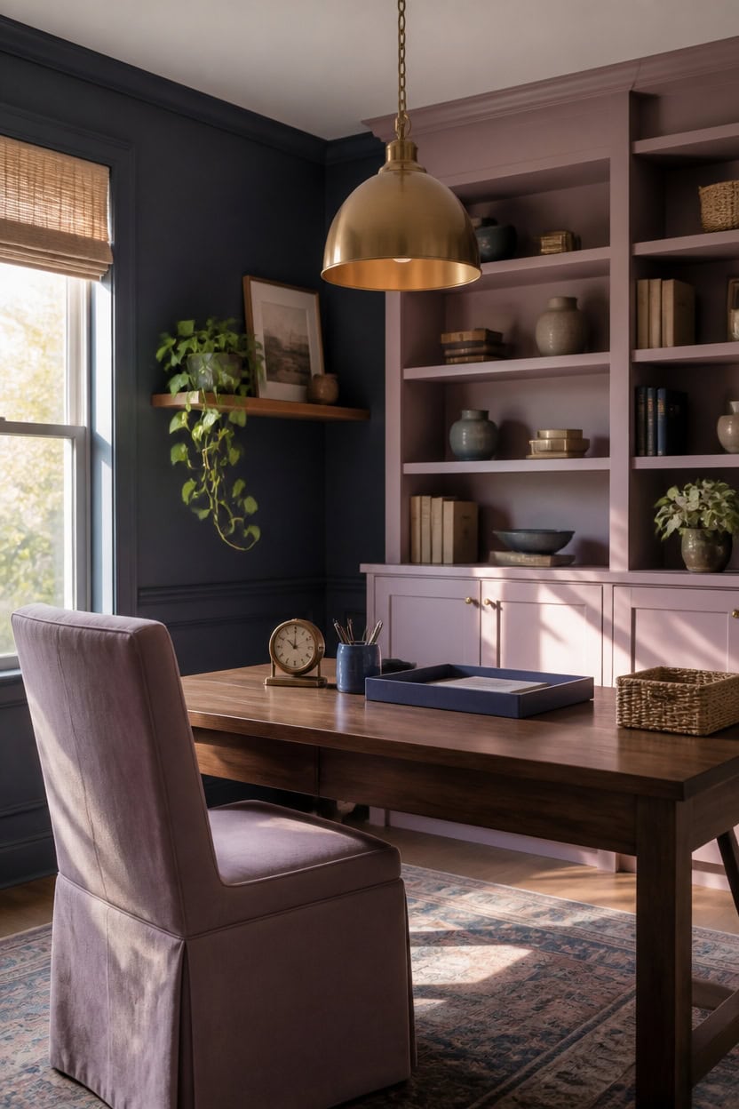 afternoon light deepens mauve blue
