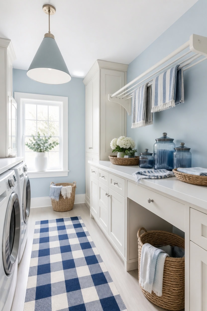 airy bashful blue laundry