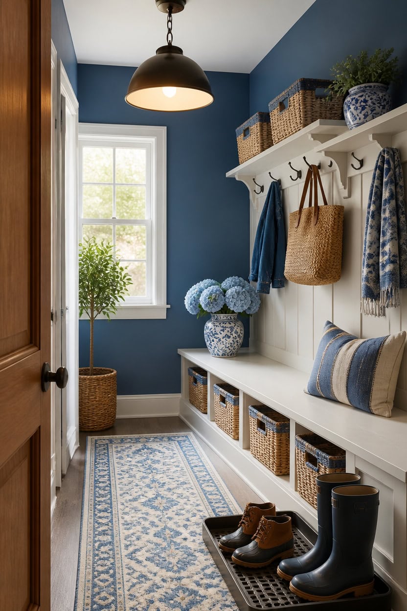 azurite blue warmed with seapearl