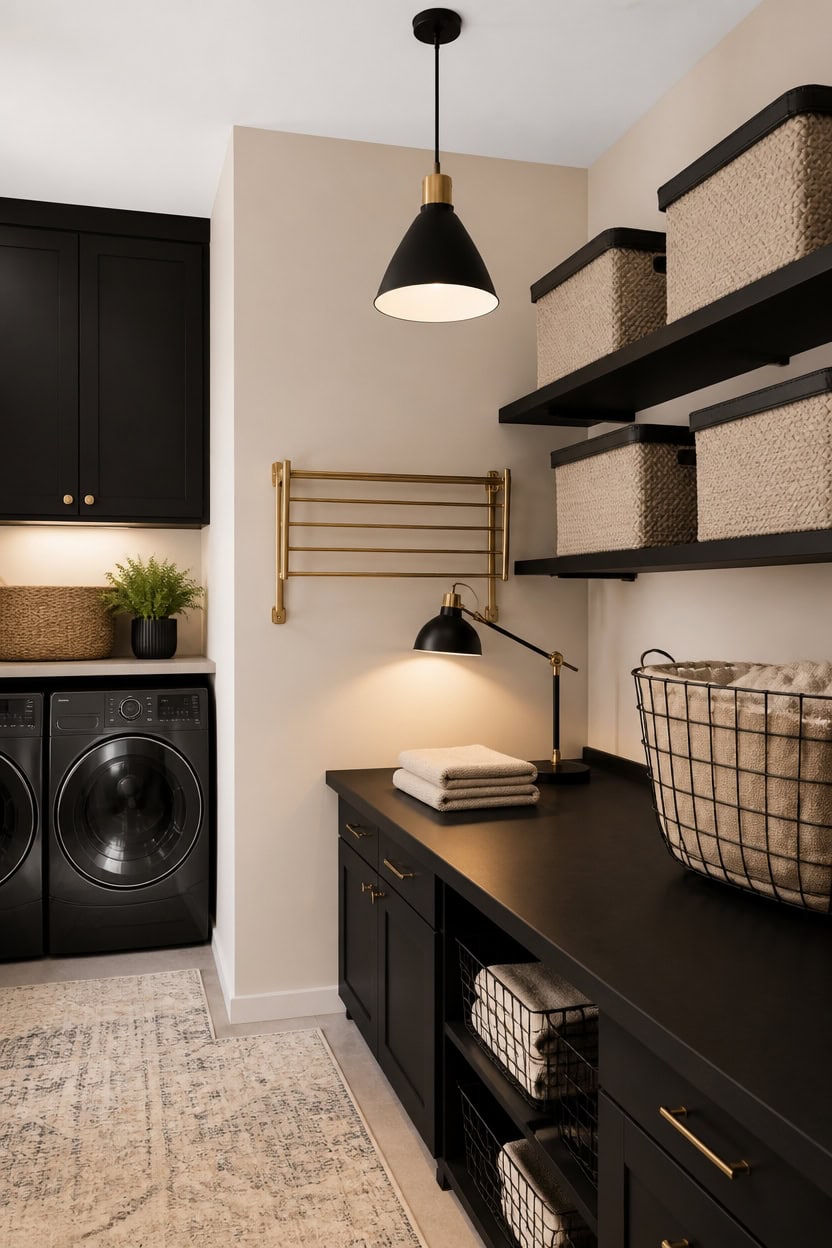 black beige gold balance