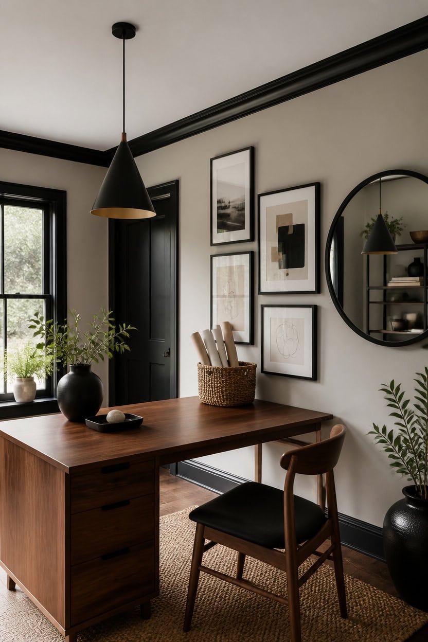black framed coastal fog office